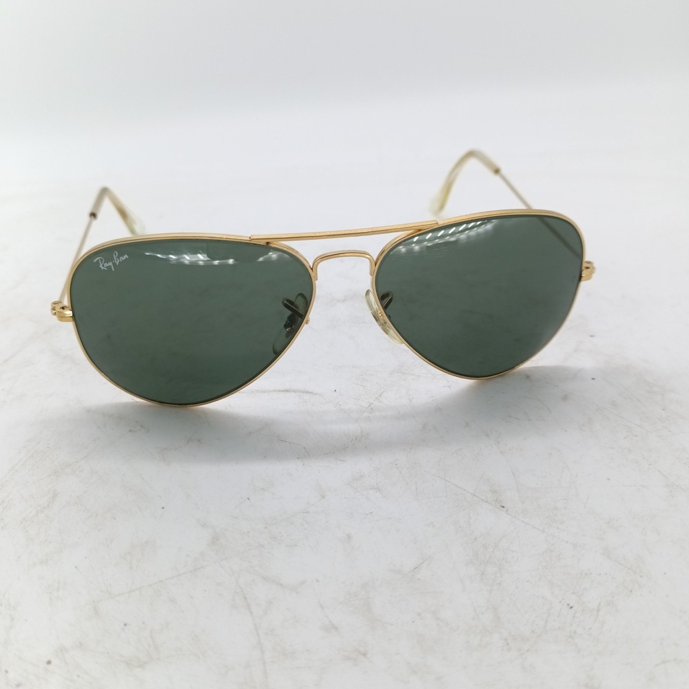 Vintage B&L Ray-Ban Aviator 58-14 Gold G-15 Green Lenses Sunglasses USA 93